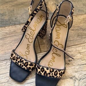 Sam Edelman Leopard and Black Heels